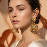 Golden Prism Jhumka Earrings