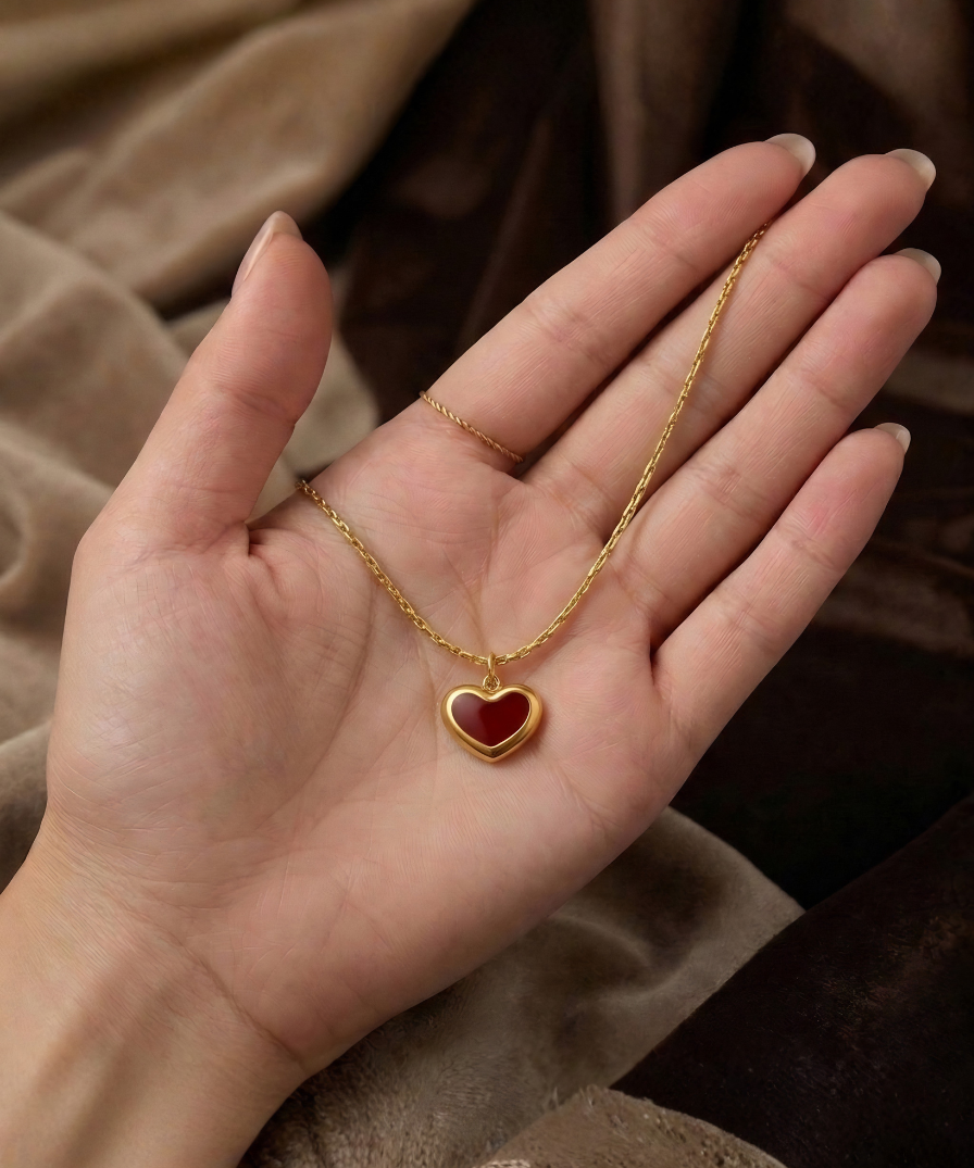 Ruby Heart Glow Pendant