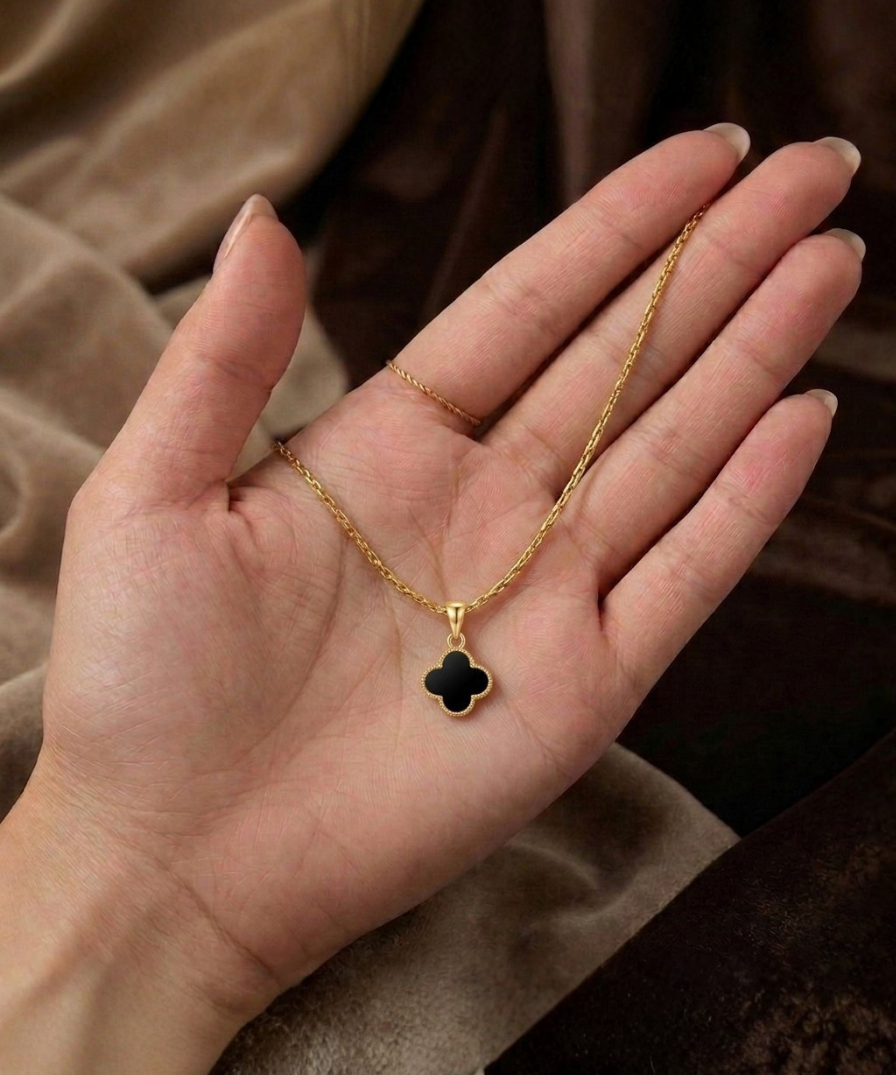 Midnight Clover Pendant